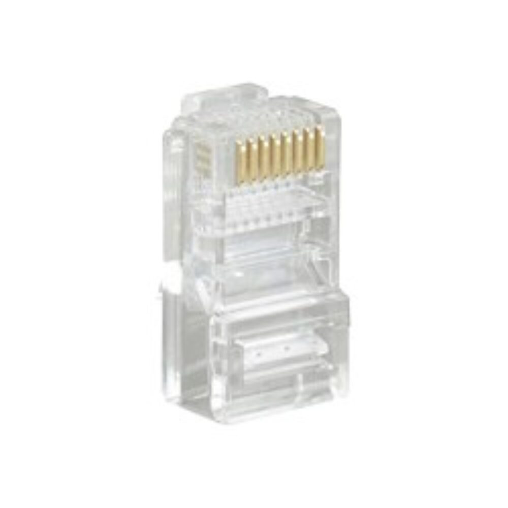 CAT6 RATED RJ45 CRIMP CONNECTORS MODULAR PLUG PACK OF 100 PCS