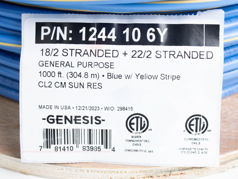 Gen-1244106Y 22/1PR Low-Cap Con Blindaje+18/1PR CM/CL2 Azul con Franja Amarilla Lutron - Image 4