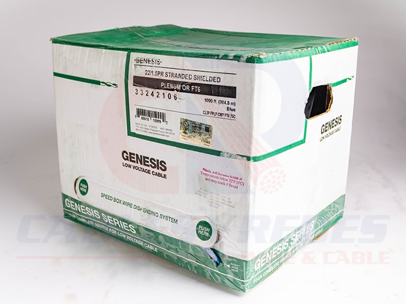 GEN-33242106 Genesis Bacnet 1.5PR 22AWG Shielded Eia-485 CMP/Cl3P Blue - Image 2