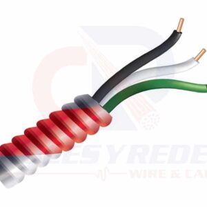 GEN-429001M4 Genesis Metal Clad Fire Cable 1PR 18AWG MC/Fplsolid Tfn+Ground C50Ft