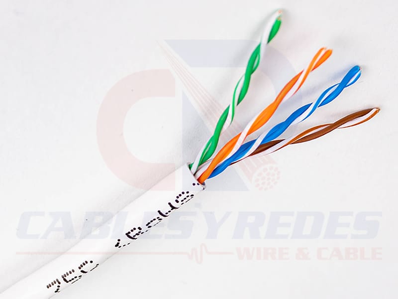 GEN-50781101 Genesis Cable UTP 4PR 24AWG Cat.5E Riser Blanco