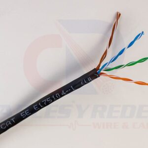 GEN-50781108 Genesis Cable UTP 4PR 24AWG Cat.5E Riser Negro