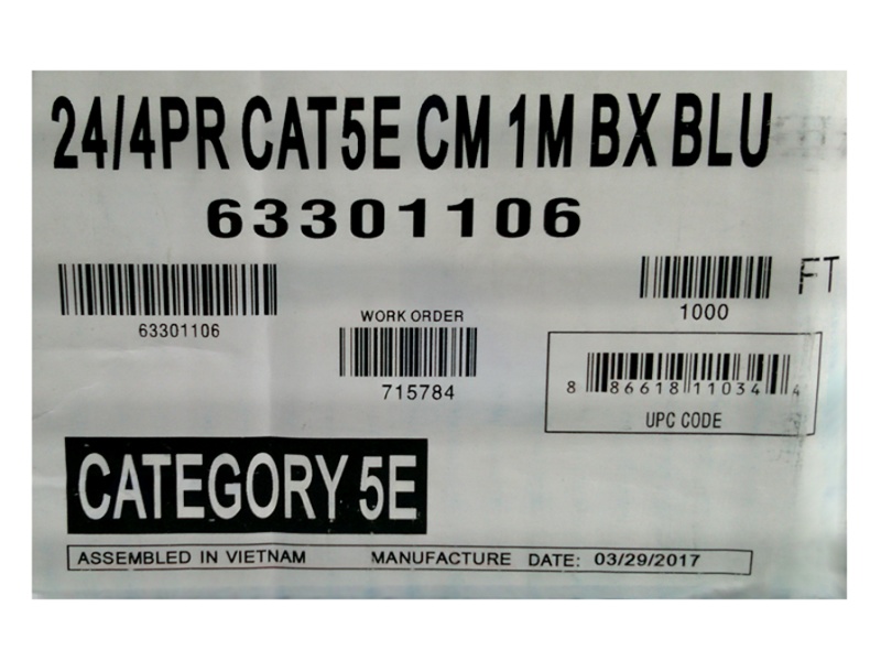 Gen-63301106 Cable UTP 4Pares 24AWG Cat.5E Color Azul - Image 3