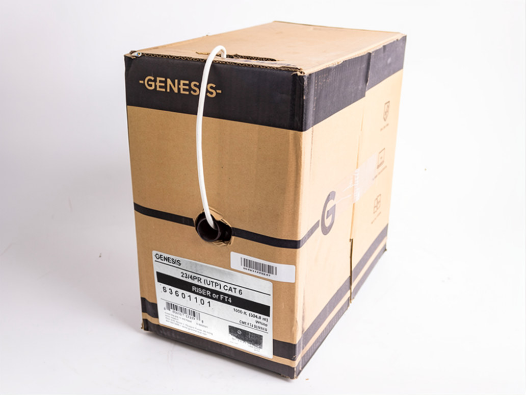 Gen-63601101 Cable UTP 4Pares 23AWG Riser Cat.6 Sin Costilla Color Blanco - Image 2
