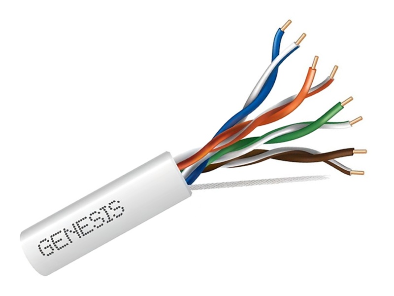 Gen-63601101 Cable UTP 4Pares 23AWG Riser Cat.6 Sin Costilla Color Blanco - Image 4