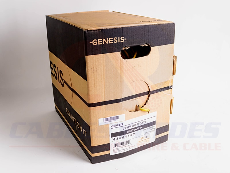 GEN-63601102 Genesis Cable UTP 4PR 23AWG Riser Cat.6 Spnls (Sincostilla) Amarillo 1Gb 400Mhz - Image 2
