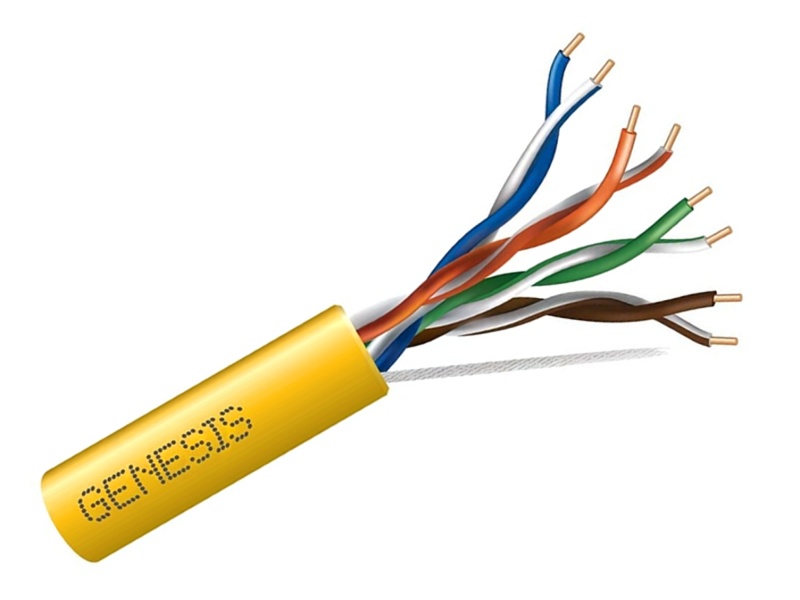 Gen-63601102 Cable UTP 4Pares 23AWG Riser Cat.6 Sin Costilla Color Amarillo - Image 4