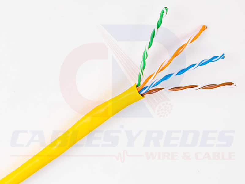 GEN-63601102 Genesis Cable UTP 4PR 23AWG Riser Cat.6 Spnls (Sincostilla) Amarillo 1Gb 400Mhz