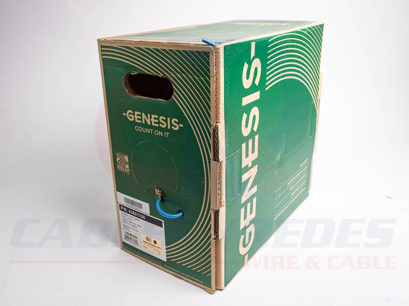 GEN-63601106 Genesis Cable UTP 4PR 23AWG Riser Cat.6 Spnls (Sincostilla) Azul - Image 3