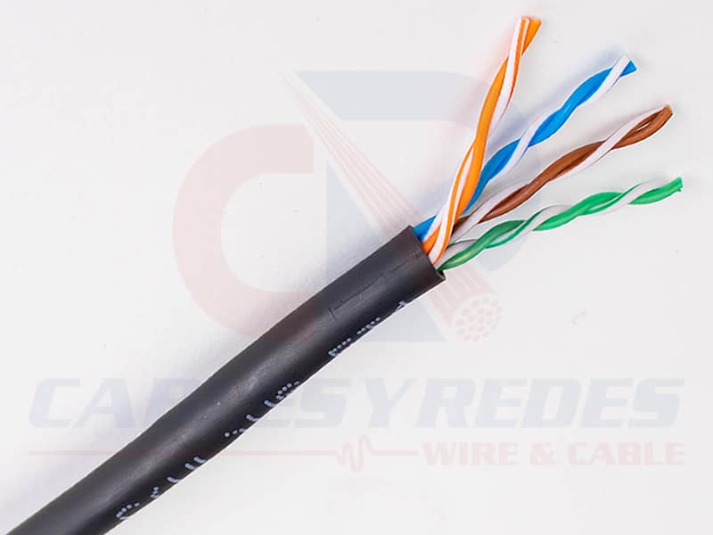 GEN-63601108 Genesis Cable UTP 4PR 23AWG Riser Cat.6 Spnls (Sincostilla) Negro